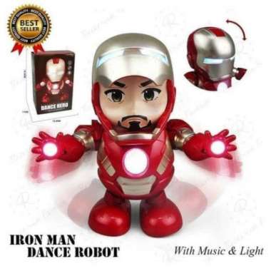 mainan anak dance Hero robot Ironman musik dan joget ber SNI