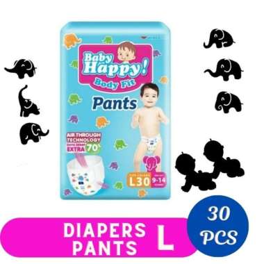 Promo Harga Baby Happy Body Fit Pants L30 30 pcs - Blibli