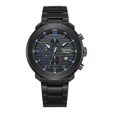 Alexandre Christie Chronograph AC 6626 MC BEPBALB Men Black Dial Black Stainless Steel Strap [Machtw