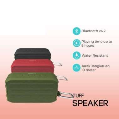 SOUNDPLUS BLUETOOTH SPEAKER TUFF - Merah Hitam