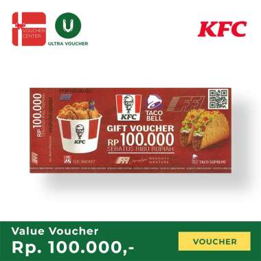 Voucher Fisik KFC Nominal 100.000