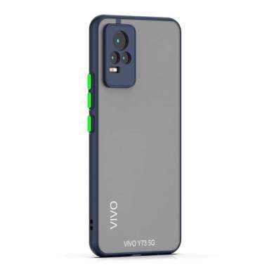 VIVO V21E / 4G CASE TRANSLUCENT MATTE AERO COVER ORIGINAL HARDCASE Biru