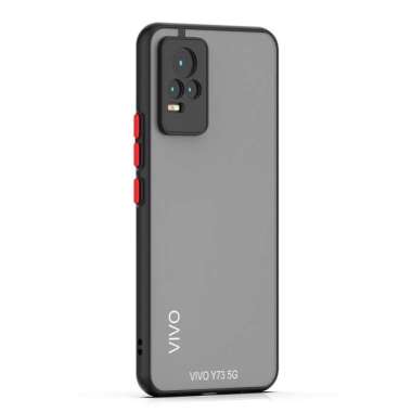 VIVO V21E / 4G CASE TRANSLUCENT MATTE AERO COVER ORIGINAL HARDCASE Hitam