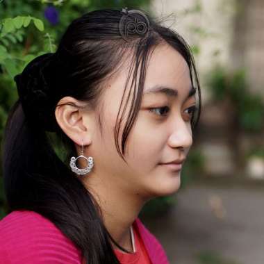 Anting Perak Bali Asli 925 Silver Wanita Hook Octavia