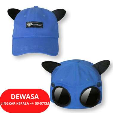 Baseball cap : GOGGLES EAR CAP - Topi baseball topi golf topi pria topi wanita topi capung topi pilo