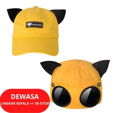 Baseball cap : GOGGLES EAR CAP - Topi baseball topi golf topi pria topi wanita topi capung topi pilo