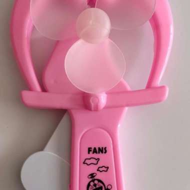 kipas angin manual mini fan tanpa baterai kipas angin gagang Merah Muda