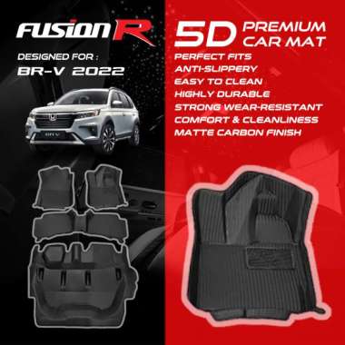 Fusion R Karpet Mobil 5D All New BRV 2022 / Premium Car Carpet Carbon New Model