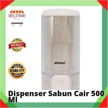 Dispenser sabun cair krisbow 500 ml - putih/tempat sabun cair