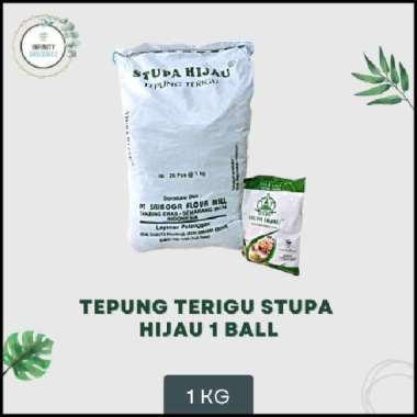 GROSIR TEPUNG TERIGU CAP STUPA HIJAU 1 KG PAKET 1 BALL MURAH !!