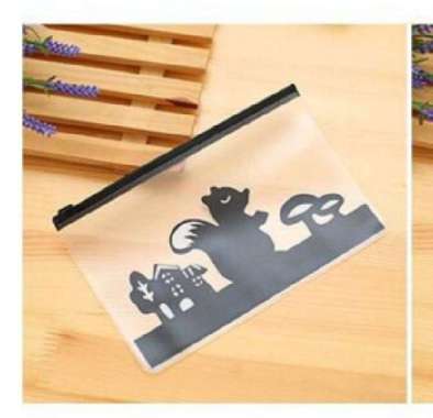 Pouch Make Up Tempat Pensil Waterproof Zipper - Squirrel Tree House