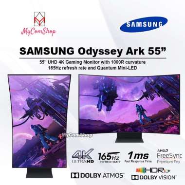 SAMSUNG ODYSSEY ARK 55 INCH GAMING MONITOR CURVED 1000R UHD 4K QUANTUM