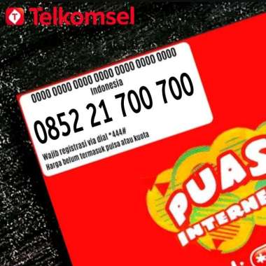 Kartu AS Nomor Cantik 0852 21 700 700 Kartu Perdana [4G LTE] 009 01 MERAH