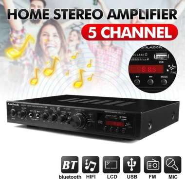 Sunbuck Audio Bluetooth 4.1 DAC Amplifier 5 Ch Remote 2000W AV-298BT
