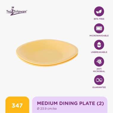 Piring Twin Tulipware Medium Dining Plate (set of 2) Queen