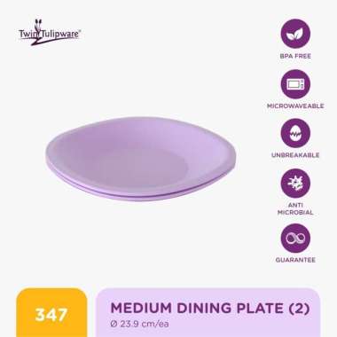 Piring Twin Tulipware Medium Dining Plate (set of 2) VIo