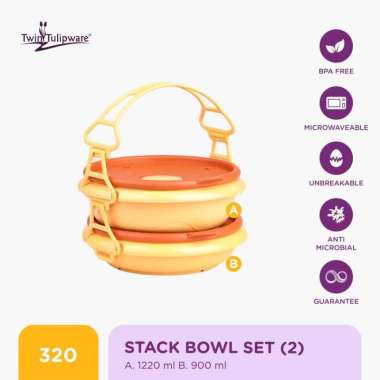 Rantang Twin Tulipware Stack Bowl Set (set of 2) Queen