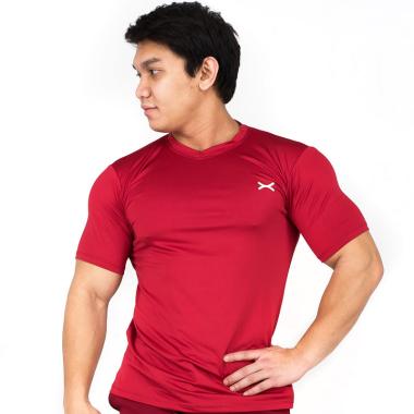 FLEXZONE Sport Olahraga MultiSport Series Kaos Lengan Pendek Pria [FTS-033] XXL Maroon