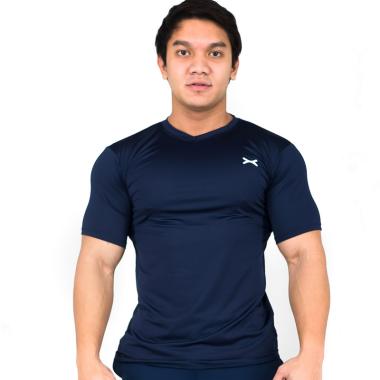 FLEXZONE Sport Olahraga MultiSport Series Kaos Lengan Pendek Pria [FTS-033] S Navy