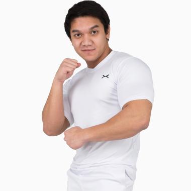 FLEXZONE Sport Olahraga MultiSport Series Kaos Lengan Pendek Pria [FTS-033] XL Putih