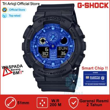 Casio G-Shock GA-100BP-1ADR Jam Tangan Pria Analog Digital Biru GA100
