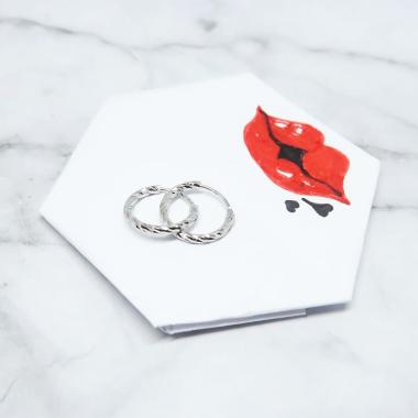 Beauty Culture BCA1471 Gipsy Ukir Perak Silver 925 Lapis Emas Asli Anting Wanita