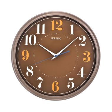 Seiko QXA-740BNR Analog Original Quiet Sweep Jam Dinding [31 cm] Chocolate
