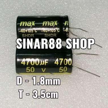 ELCO 4700UF 50V 4.700UF50V 4700UF50V 4.700UF 50V 4700mk50v 4700mk 50v MAX ECO EKO ELKO CAPASITOR