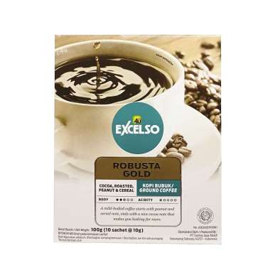 Excelso - Kopi Bubuk - Kemasan Kotak isi 10 sachet ROBUSTA GOLD