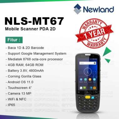 SCANNER PORTABLE NEWLAND NLS-MT67 PDA MOBILE BARCODE READER ANDROID