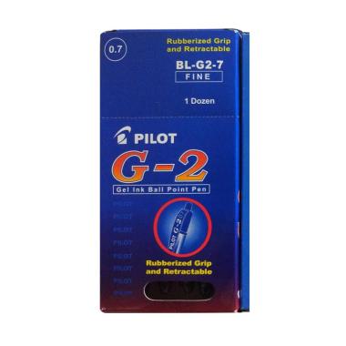 PIlot G-2 BL-G2-7 Bolpoin Gel - Biru Hitam Hitam