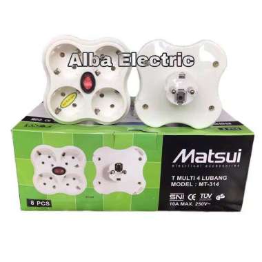STEKER T - MULTI CABANG 4 + SWITCH / SAMBUNGAN COLOKAN 4 LUBANG ARDE