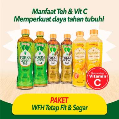 POKKA Oolong Tea, Jasmine Tea, dan Natsbee Honey Lemon Paket Minum Sehat