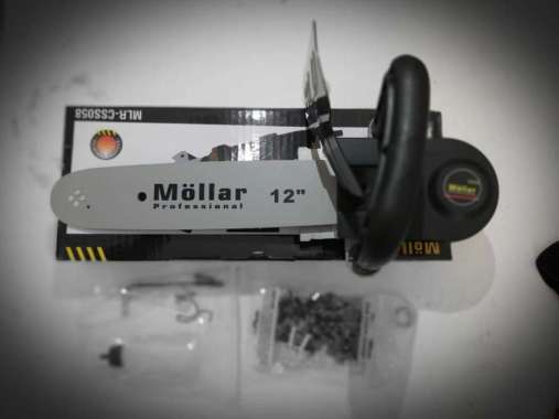MOLLAR Mini Chainsaw Gerinda Gergaji Potong Kayu Chain Saw Stand Bitec DenganBubleWrap