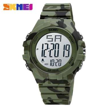 SKMEI 1715 Original Jam Tangan Pria Digital Sport Rubber Karet Tahan Air CAMO GREEN