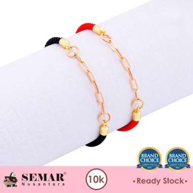 Gelang Tali Emas Catena Gold 10K Semar Nusantara Hitam