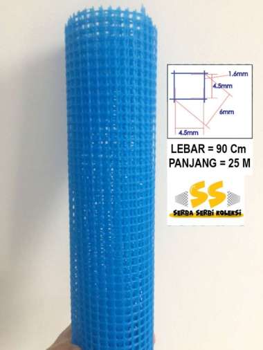 Kawat Jaring Plastik HDPE kotak 6 mm per roll X