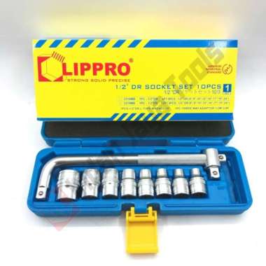 LIPPRO Kunci Sok Set 10 Pcs - Socket Set Shock Soket Set - 3319MB 3319MB - 12PT