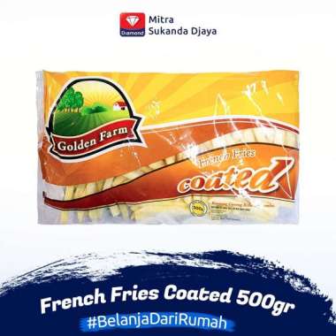 Golden Farm Kentang Goreng Coated Berbumbu French Fries Frozen Shoestring 500 Gram