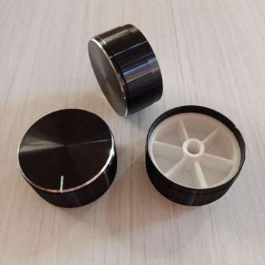 Knop Potensio Hitam 40mm