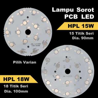 PCB lampu sorot Led Aluminium HPL 18w