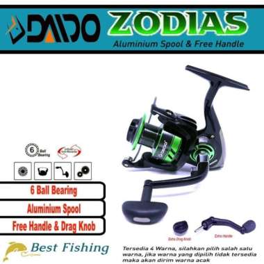 REEL DAIDO ZODIAS SPIN 6 BEARING UKURAN 1000 SAMPAI 6000 BZZ-4000,HIJAU