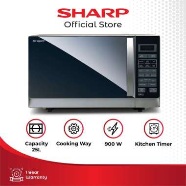 SHARP R-728-IN Microwave Oven Compact Grill 25 Liter Black