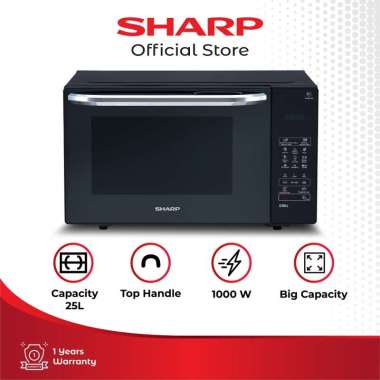 SHARP R-735MT (K/S) Microwave Grill Oven Top Handle [25 L] Black