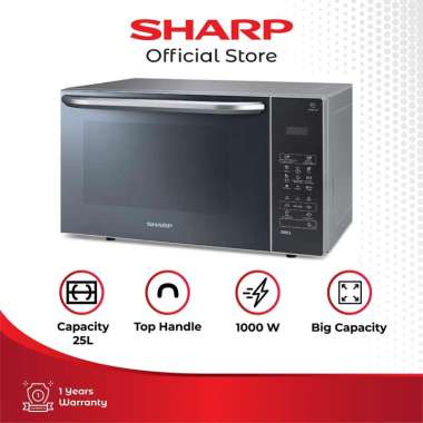 SHARP R-735MT (K/S) Microwave Grill Oven Top Handle [25 L] Silver
