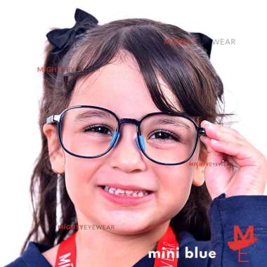 Kacamata Anak Kids Antiradiasi / Photochromic / Blueray Mini Blue Frame saja