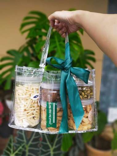 Tas Souvenir FULL MIKA TRANSPARAN Goodie Bag , GOODY BAG ULANG TAHUN