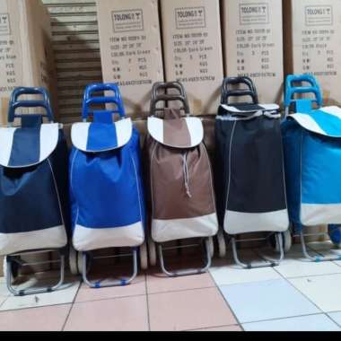 Troly Roda Tas Belanja Pasar BEST SELLER Multicolor