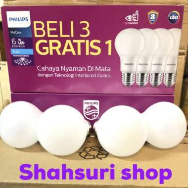 Lampu philips led 6,5 watt unicef / philips led paket isi 4