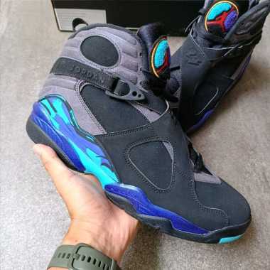 Air Jordan 8 Retro Aqua || 2015 black blue